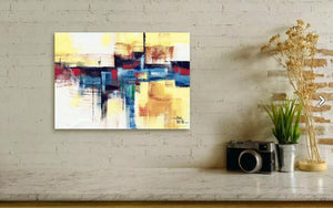 Abstract-15 - Original Handmade Watercolor Abstract Painting For Sale Shown In Living Room-NeneArts.jpg