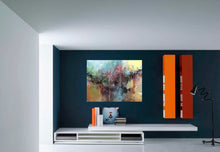 Load image into Gallery viewer, Abstract Reality Watercolor Painting For Sale Shown In Living Room-NeneArts.jpg
