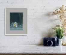 Load image into Gallery viewer, Back To Home Original Watercolor Painting For Sale Shown With Furniture-NeneArts.jpg
