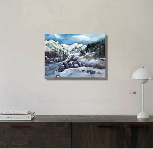 Manali 4 Himalaya Painting For Sale in Living Room-NeneArts
