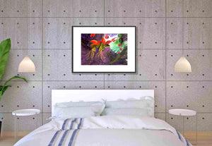 Red Flowers Watercolor Painting For Sale In BedRoom-NeneArts