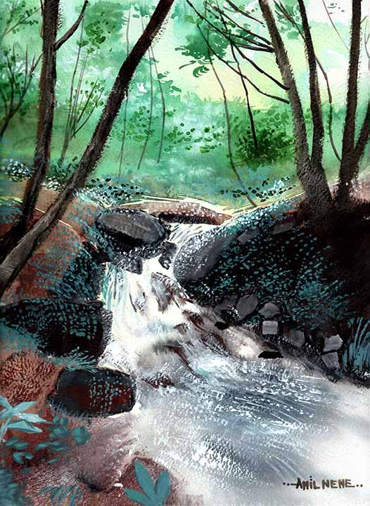 Stream3 Original Painting For Sale By NeneArts