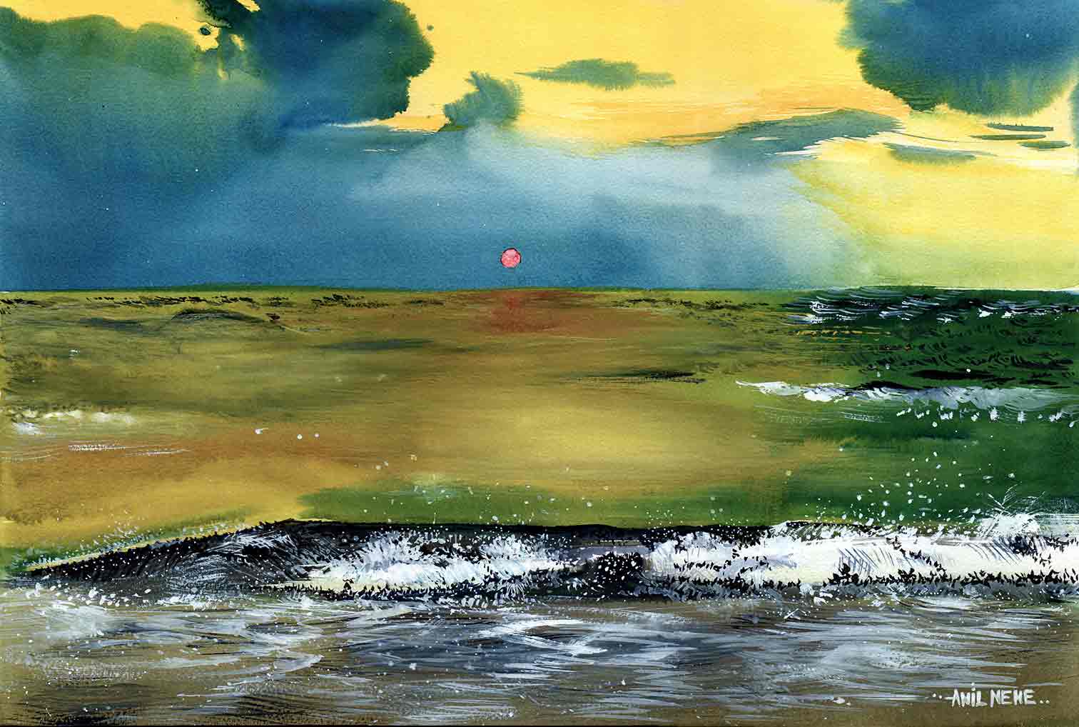 Sunset-2-Original-Painting-By-NeneArts