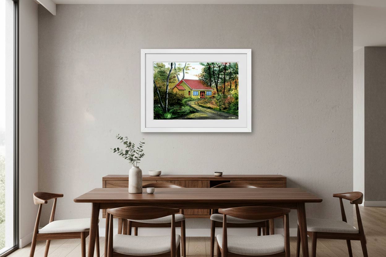 Sweet-Home-Original-Painting-In-DIning-Room-By-NeneArts