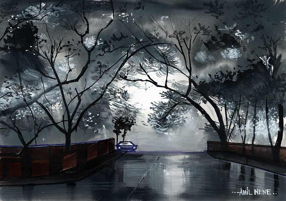 Another Rainy Day Original Painting By NeneArts - NeneArts