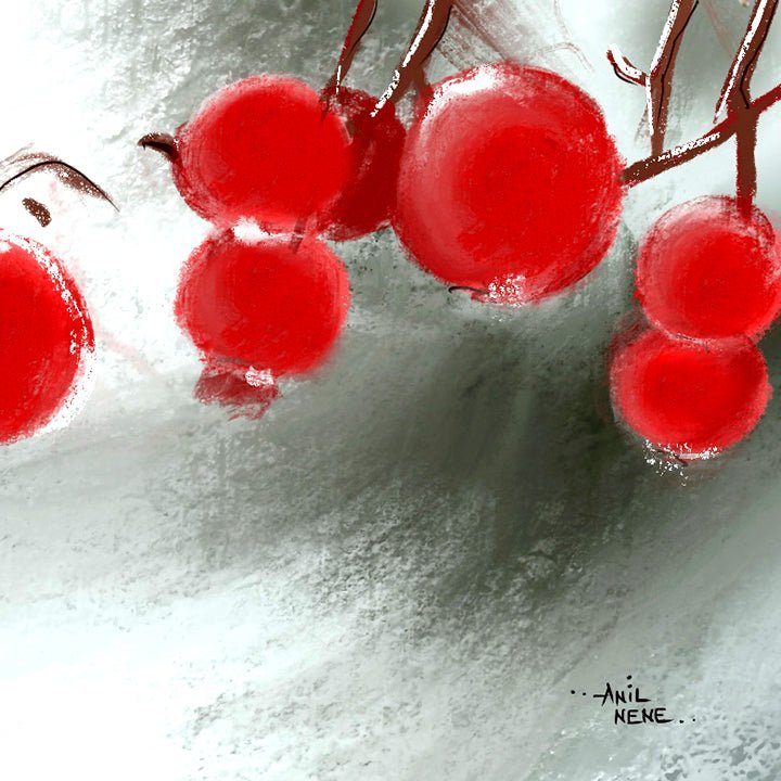 Art Print Of Red Fruits Digital Painting - NeneArts