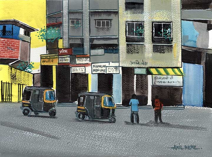 City Life - Original Painting For Sale - NeneArts