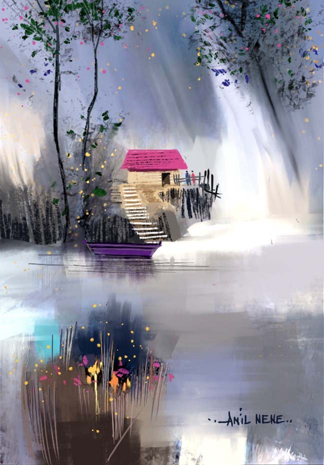 Dream House 2 Digital Painting For Sale - NeneArts