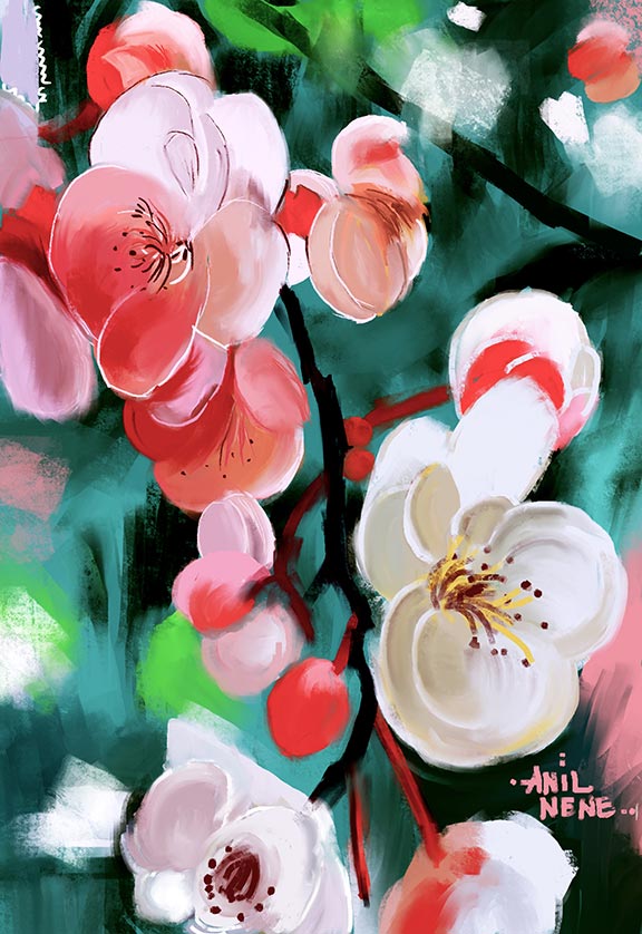 Floral 4 Digital Painting For Sale By NeneArts - NeneArts