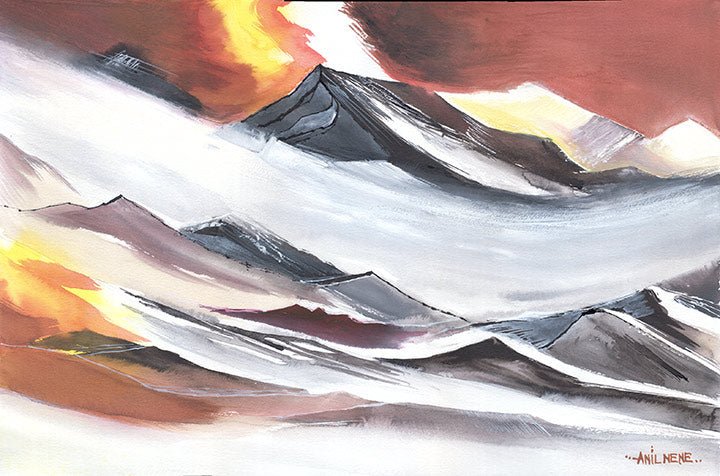 Himalaya 2 Original Painting By NeneArts - NeneArts