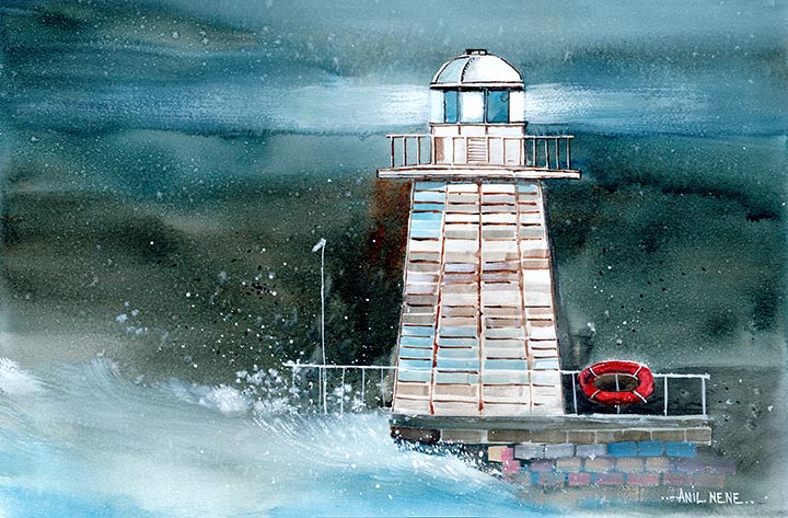 Light House Original Painting For Sale For Living Rooms - NeneArts