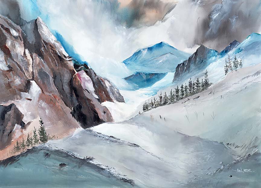 Mighty Himalaya 1 Painting - NeneArts