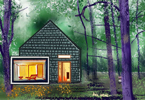 New Villa Digital Painting Art Print By NeneArts - NeneArts