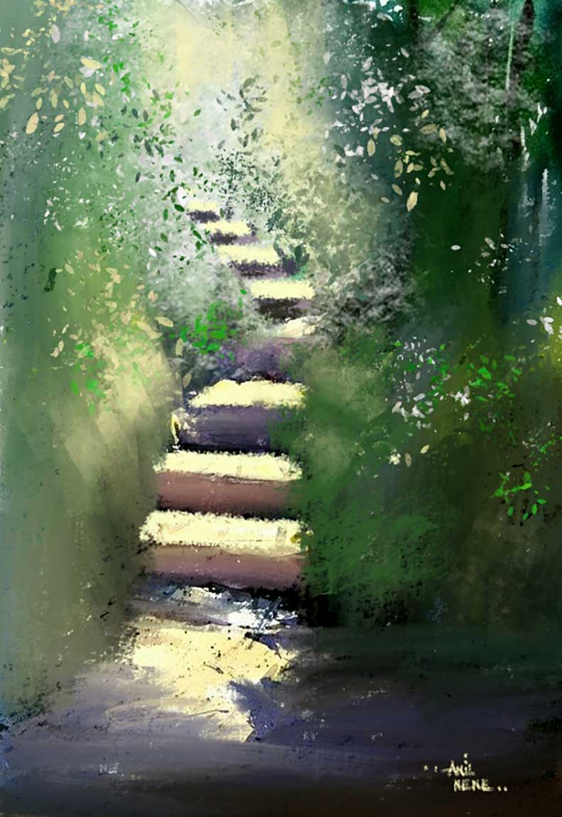 Steps To Eternity 3 - Painting For Sale - NeneArts