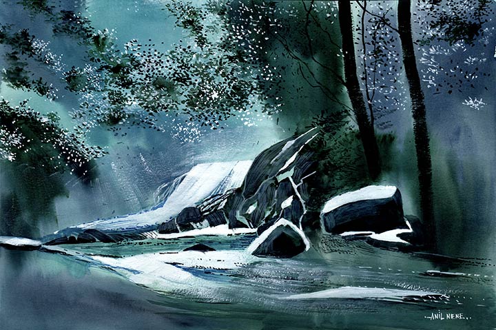 Stream 5 Original Painting - NeneArts
