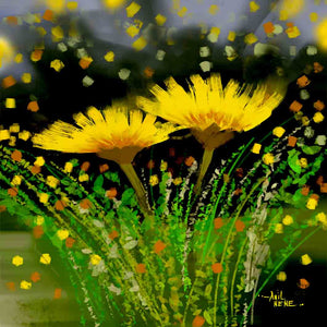 Yellow Flowers New Art Print For Sale - NeneArts