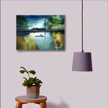 Load image into Gallery viewer, Alone Original Watercolor Painting For Sale  Shown With Furniture NeneArts.jpg
