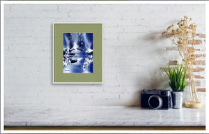 Blue Stream Digital Painting In Living Room-NeneArts