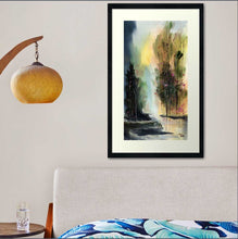 Load image into Gallery viewer, Daybreak 5 watercolor painting for sale online with interior
