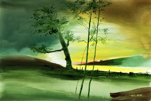 Daybreak6 Original Watercolor  Painting For Sale - NeneArts