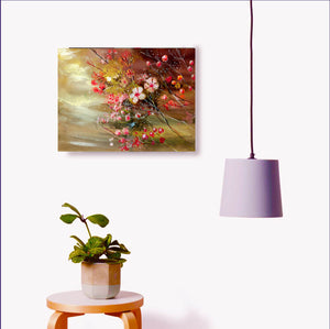 Flowers1 Watercolor Painting Art print For Sale Image With Furniture-NeneArts