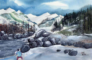 Manali 4 Himalaya Painting For Sale-NeneArts