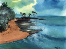 Load image into Gallery viewer, Ocean1 Original Watercolor Painting For Sale-NeneArts.jpg

