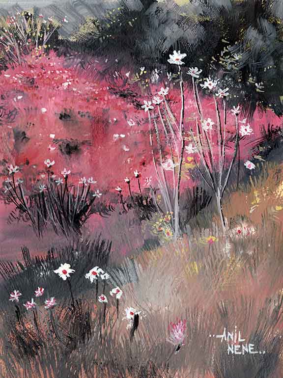 Pink Blossom Original Watercolor Painting For Sale-NeneArts.jpg
