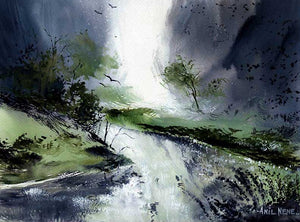 Rain Drama Original Painting For Sale-NeneArts