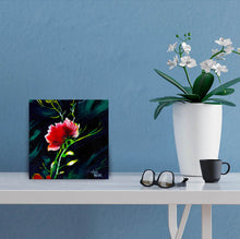 Load image into Gallery viewer, Red Flower in context image of Acrylic Painting For Sale-NeneArts.jpg
