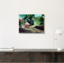 Load image into Gallery viewer, Red House Art Print For Sale in Living Room - NeneArts
