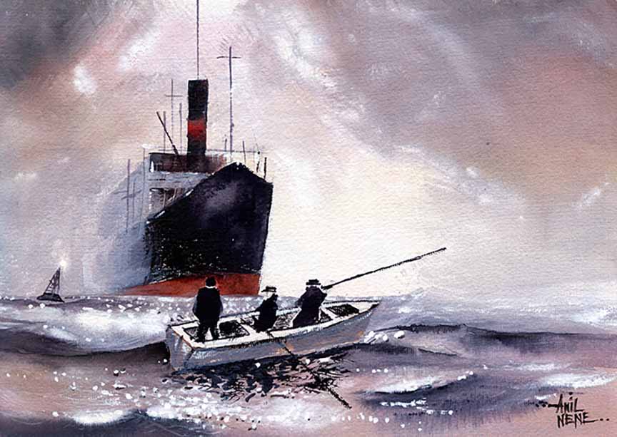 The Boat Original Watercolor Painting For Sale Online-NeneArts.jpg